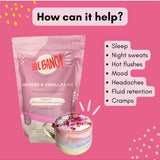 She BANG! Peri Rose & Vanilla Latte benefits for sleep, night sweats, hot flushes and mood