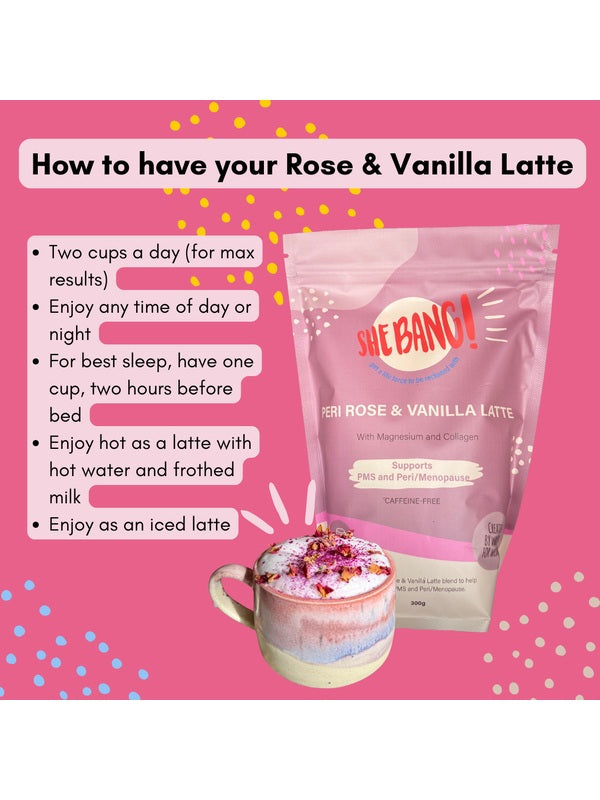 How to enjoy She BANG! Peri Rose & Vanilla Latte as a daily ritual