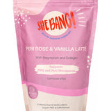 She BANG! Peri Latte Rose & Vanilla 300g pouch on a white background