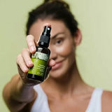 Botani Soothing Facial Mist 50ml — model holding soothing facial mist