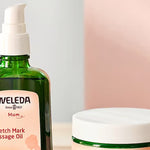 Weleda Stretch Mark Massage Oil with Stretch Mark Body Butter.