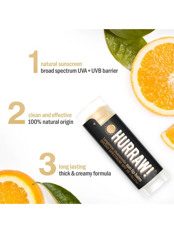 Ingredients and product information for Hurraw! Sun Lip Balm SPF15 4.8g