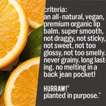Product standards and certifications for Hurraw! Sun Lip Balm SPF15 4.8g