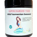 Supercharged Food Wild Tasmanian Seaweed 100g tub on a white background