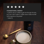 JING tonic drink with customer testimonial