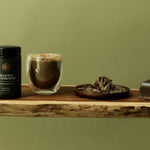 Mason's Mushrooms beside a prepared tonic and mushrooms