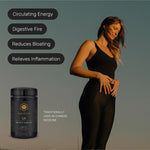 Woman with SuperFeast QI digestive and energy benefits