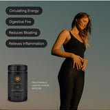 Woman with SuperFeast QI digestive and energy benefits