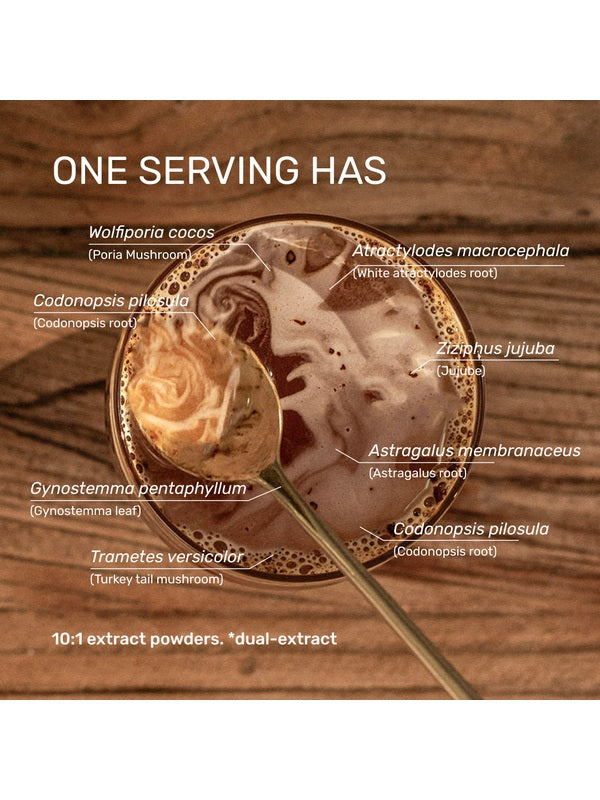 Tonic herbs and mushrooms in the SuperFeast QI blend