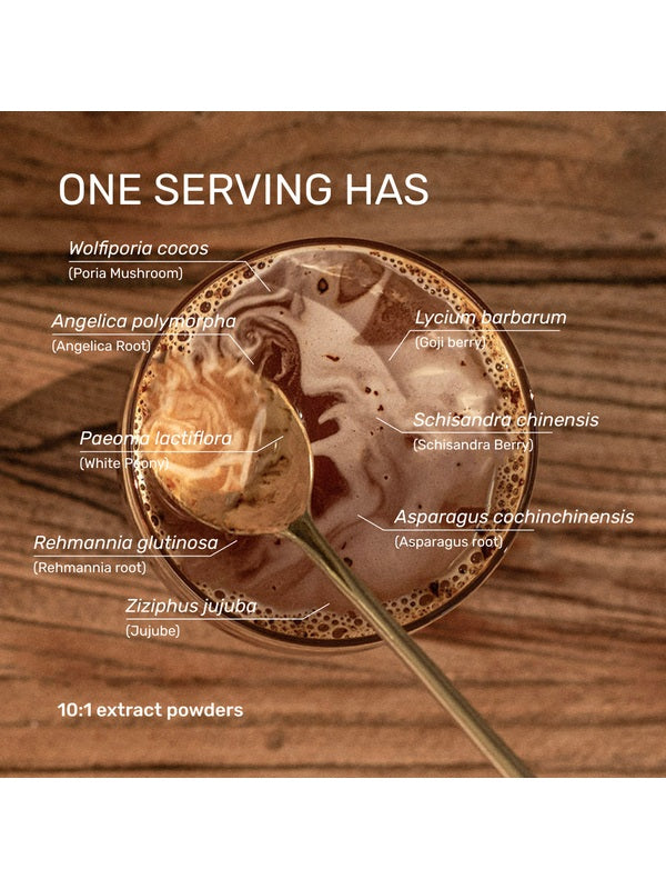 I Am Gaia Women's Rhythm tonic serving and ingredient list