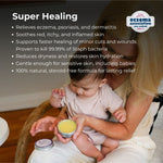 Mother applying Sven's Island Miracle Manuka Flare Relief Balm to her baby