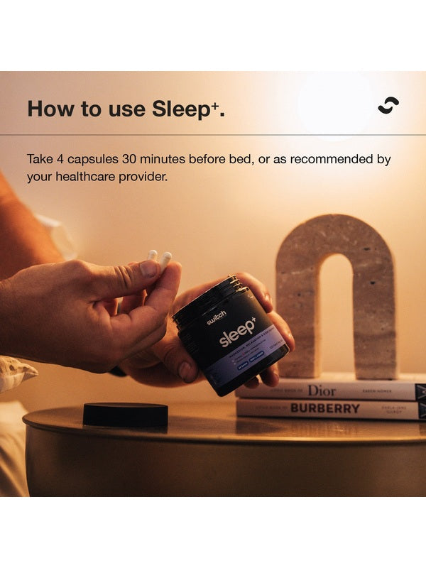 Switch Nutrition Sleep+ Capsules bedside how-to-use scene