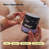 Switch Nutrition Sleep+ Capsules with hero ingredient callouts