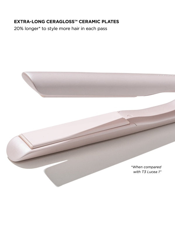 T3 SinglePass Smooth X Flat Iron finished hair