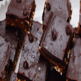 Chocolate protein energy bars made with The Beauty Chef Body Wellness Chocolate