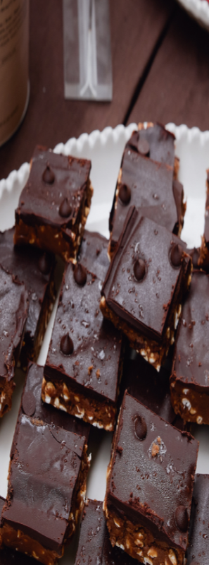 Chocolate protein energy bars made with The Beauty Chef Body Wellness Chocolate