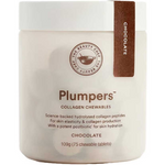 The Beauty Chef Plumpers Chocolate 75 Tablets jar on a white background.