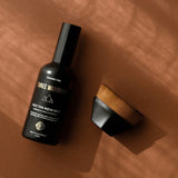 Beauty Buff Brush styled with Face Tan Aqua Mist