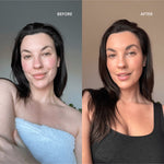 Face Tan Serum before and after glowing skin result