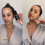 Face Tan Serum before and after result with product