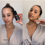 Face Tan Serum before and after result with product