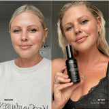 Face Tan Aqua Mist before and after complexion result