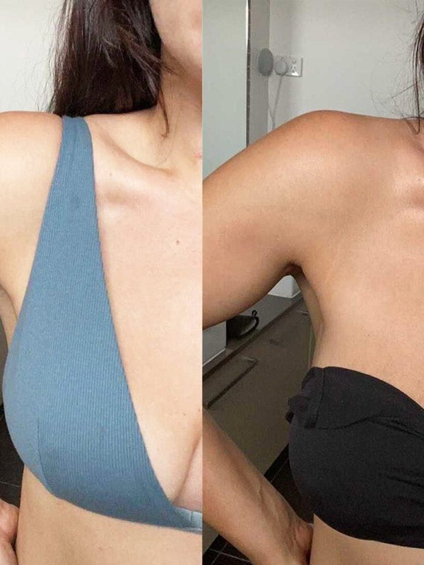 Gradual Tan before and after skin tone comparison