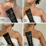 One two and three layer Gradual Tan colour comparison