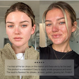 Hydrabronze Face Tan Drops before and after with review