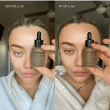 Hydrabronze Face Tan Drops before and after result