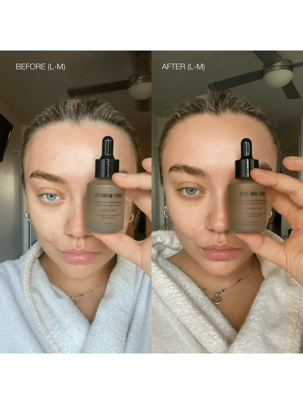 Hydrabronze Face Tan Drops before and after result