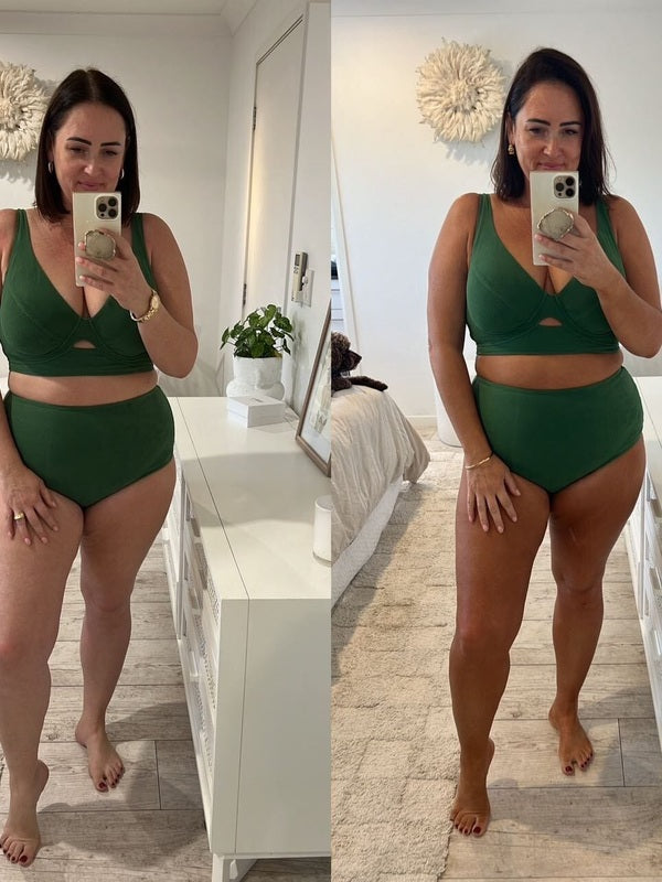 Full body Self Tan Mousse before and after result