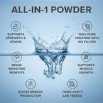 All in one powder panel for Tropeaka Creatine Monohydrate