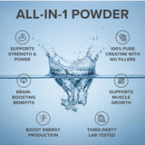 All in one powder panel for Tropeaka Creatine Monohydrate
