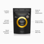 Key benefits panel for Tropeaka Maca Powder