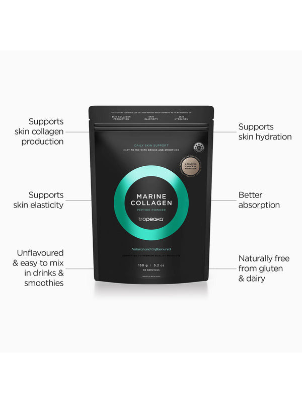 Product information panel for Tropeaka Marine Collagen Peptides