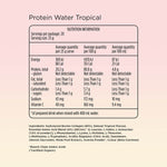 Hydration panel for Tropeaka Protein Water Tropical