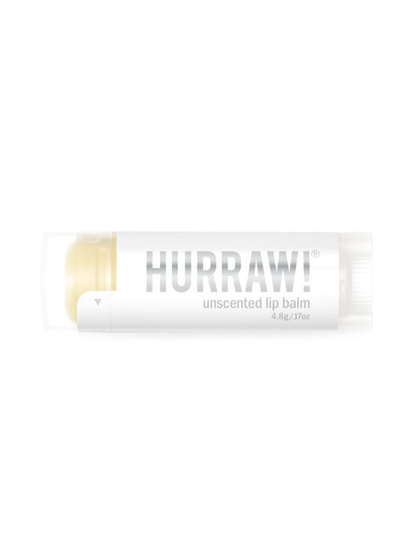 Overhead view of Hurraw! Unscented Lip Balm 4.8g