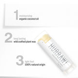 Ingredients and product information for Hurraw! Unscented Lip Balm 4.8g