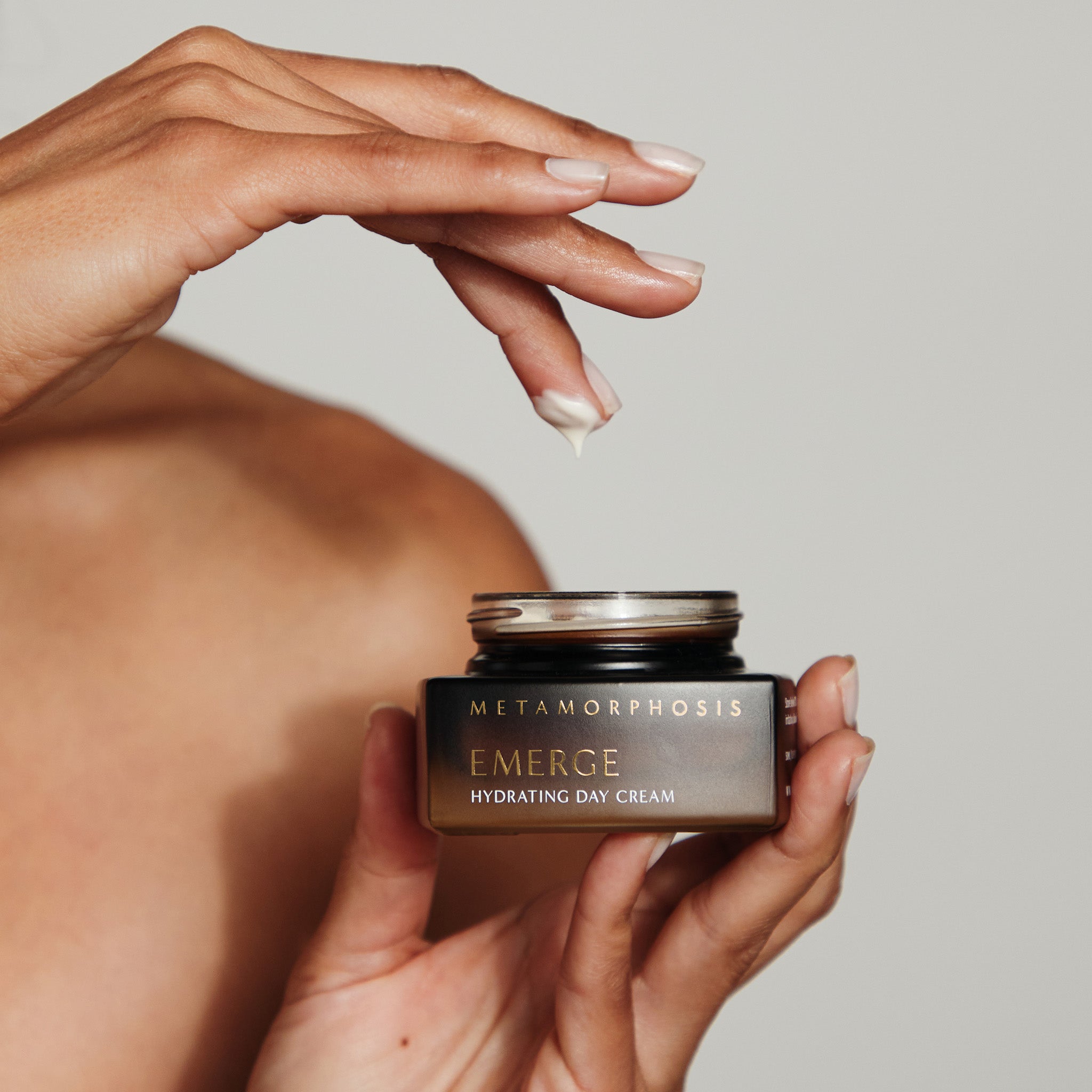 Metamorphosis Emerge cream being applied