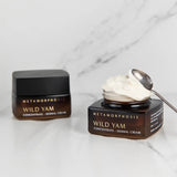 Metamorphosis Wild Yam Cream with spoon lifestyle