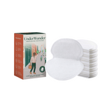 UnderWunder Perspiration Protectors Mens - White — white pads with the matching men’s box, on white.