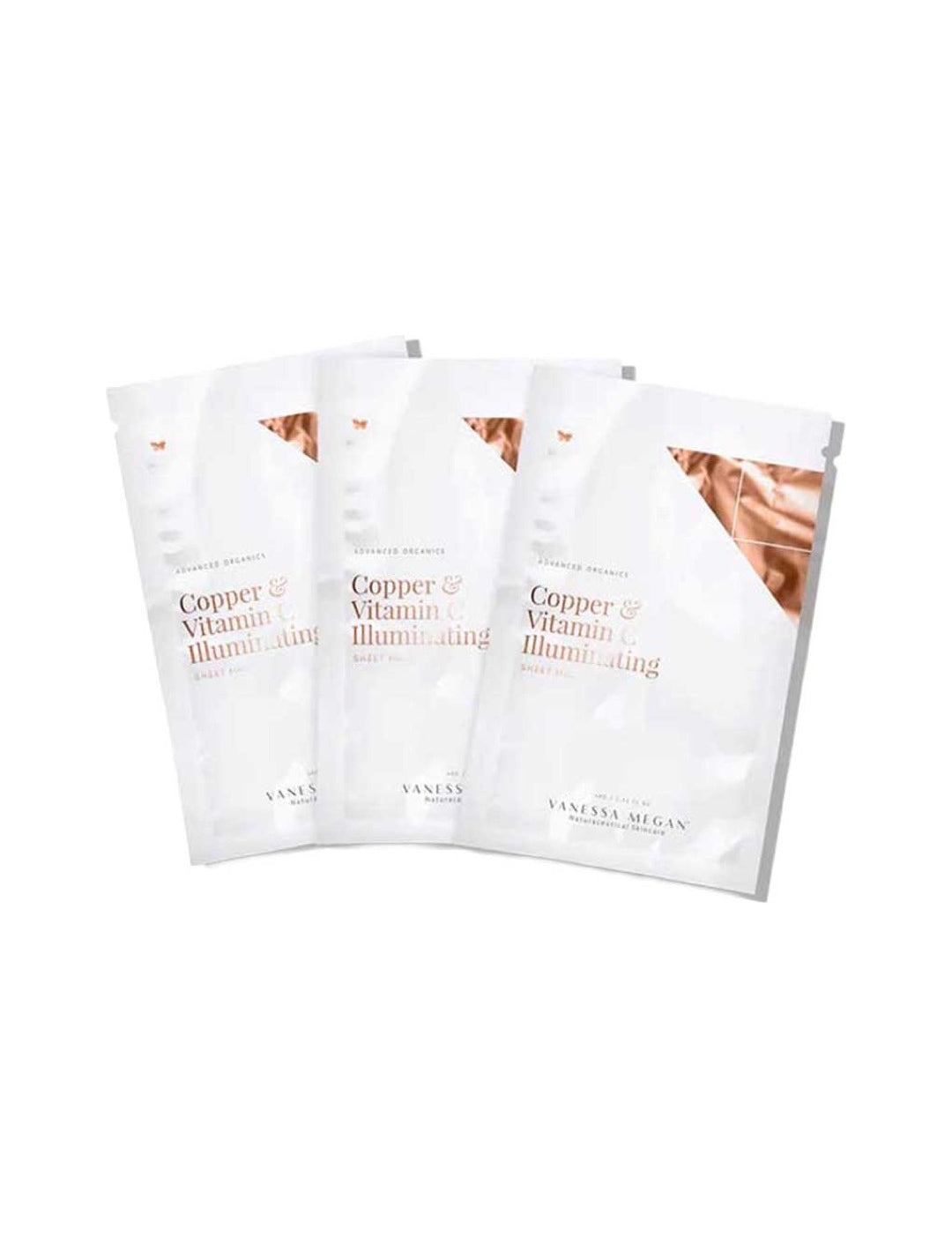 Vanessa Megan Copper & Vitamin C Illuminating Sheet Mask - 3 Pack