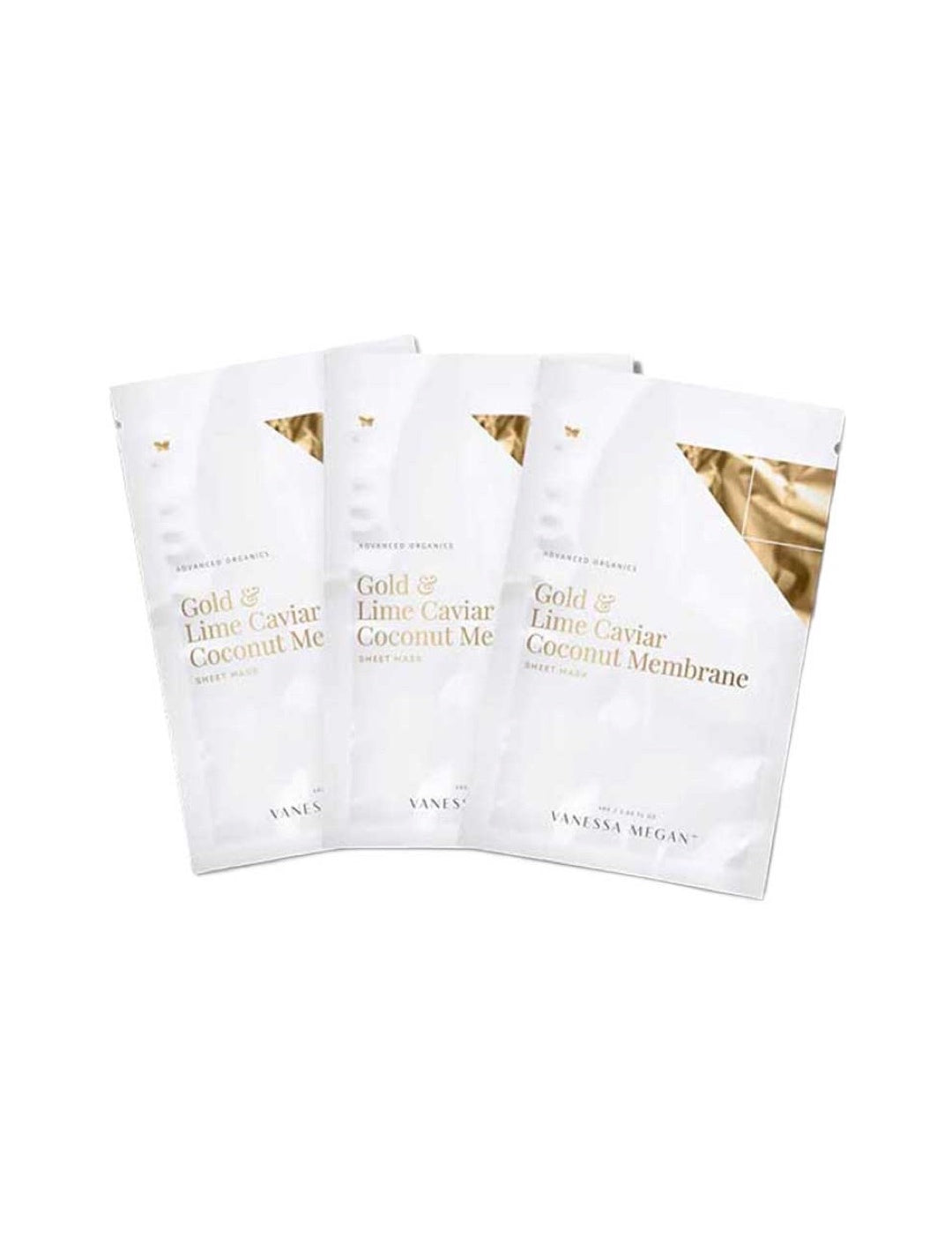 Vanessa Megan Gold & Lime Caviar Sheet Mask 3-Pack