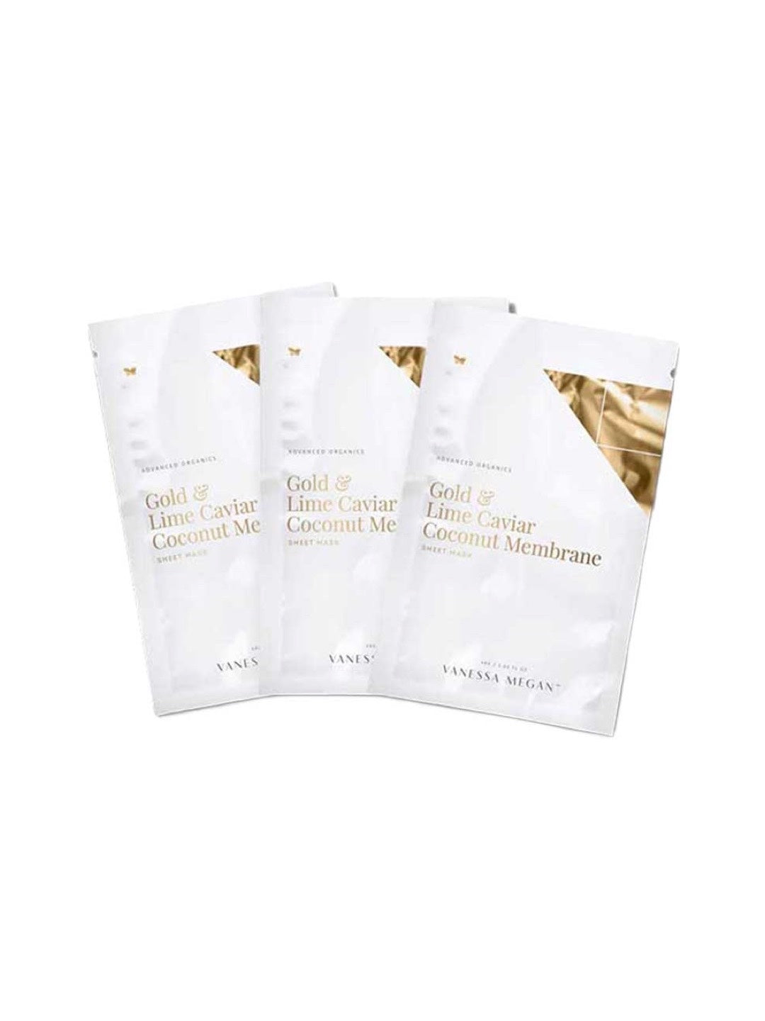 Vanessa Megan Gold & Lime Caviar Sheet Mask 3-Pack