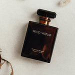 Vanessa Megan Wild Woud 100% Natural Perfume bottle flatlay