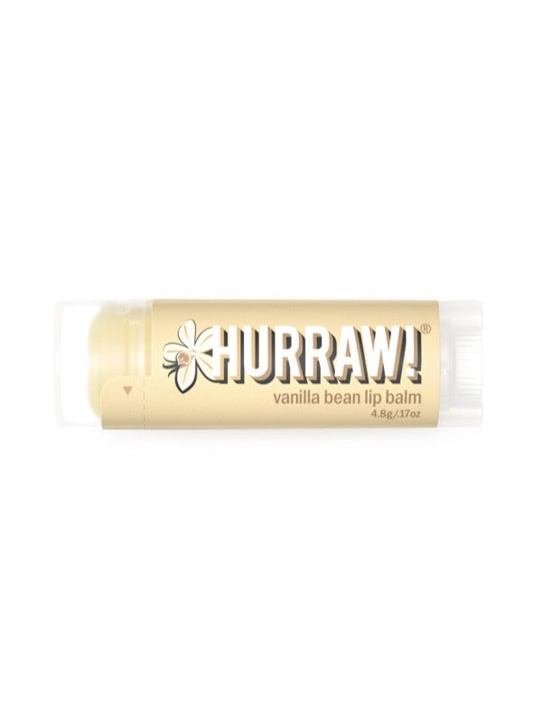 Overhead view of Hurraw! Organic Lip Balm - Vanilla Bean 4.8g
