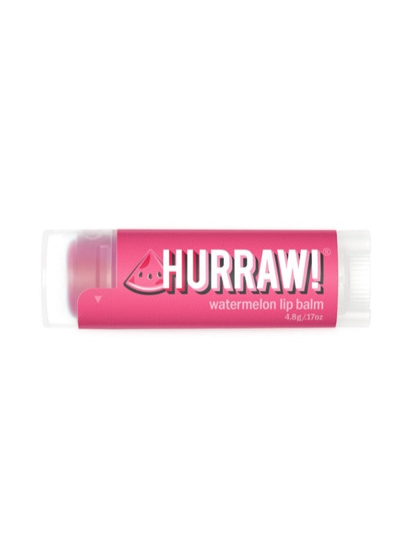 Overhead view of Hurraw! Organic Lip Balm - Watermelon 4.8g