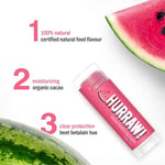 Ingredients and product information for Hurraw! Organic Lip Balm - Watermelon 4.8g