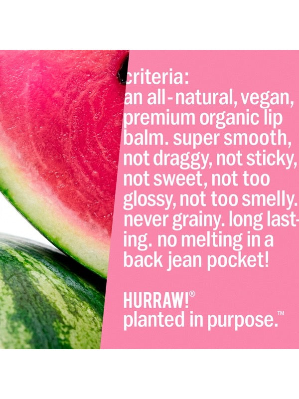Product standards and certifications for Hurraw! Organic Lip Balm - Watermelon 4.8g